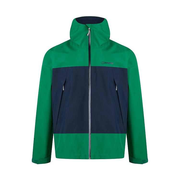 Pánska Nepremokavá Bunda Berghaus Gore Tex Paclite Dynak Zelene Modre Slovensko 1425XZBEY